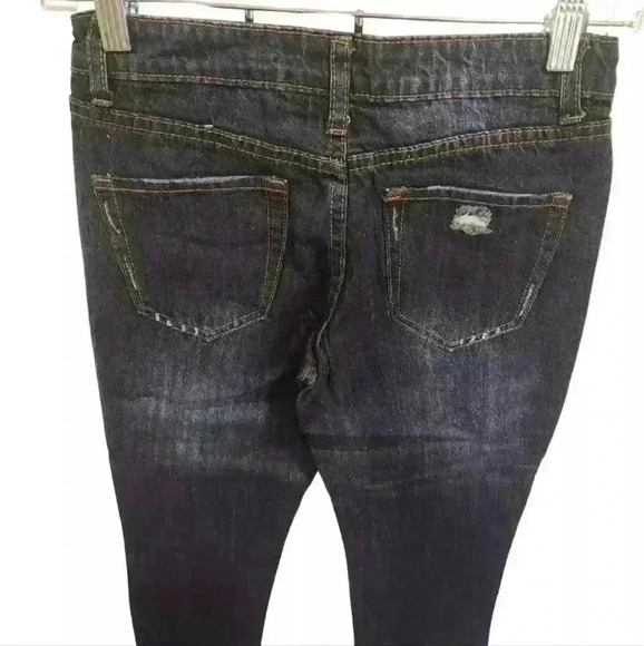 Spoon Jeans Distressed Medium Wash Five-Pocket Style Tall Jeans NWT - Picture 4 of 10